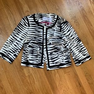 Trina Turk Cropped Zebra Blazer - sizez 4